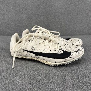Nike Zoom‎ Rival S 9 Spikes Shoes Mens 6 Black Racing Paint Splatter 907564-002